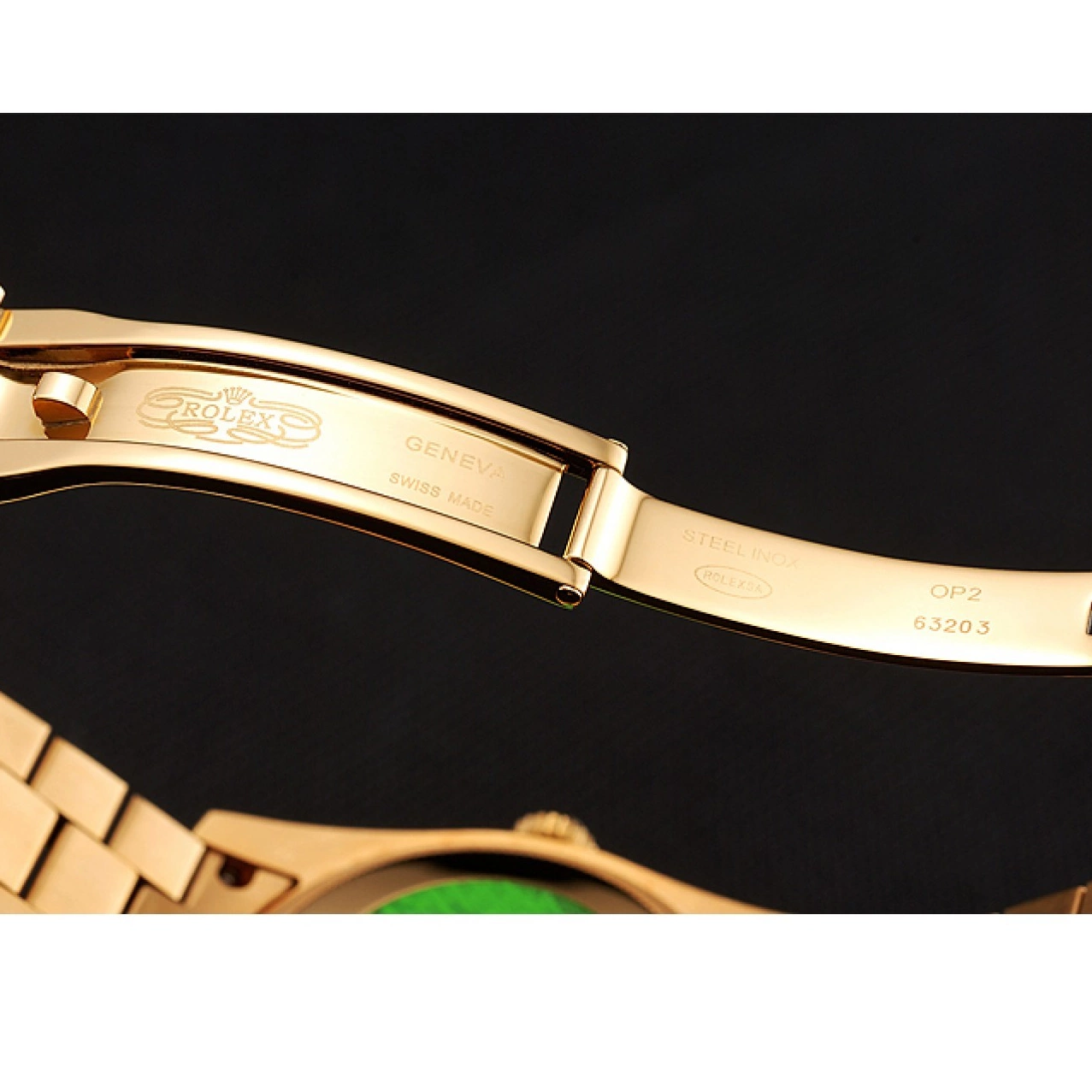 AAA Replica Watches Dial Gold Bracelet Diamond Gold Diamond Pave Swiss 1453954 Rolex Day-Date 0724